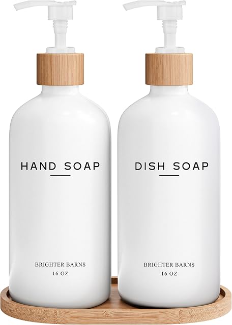 Hand & Dish Soap Dispensers (No Peel-Off Stickers)