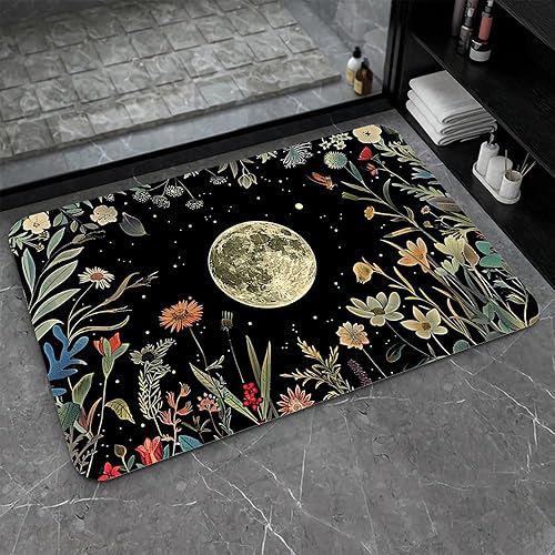 Miniatura 16 de Alfombra de baño - Alfombra de baño, mármol abstracto dorado - Absorbente antideslizante de secado rápido resistente a las manchas fácil de limpiar