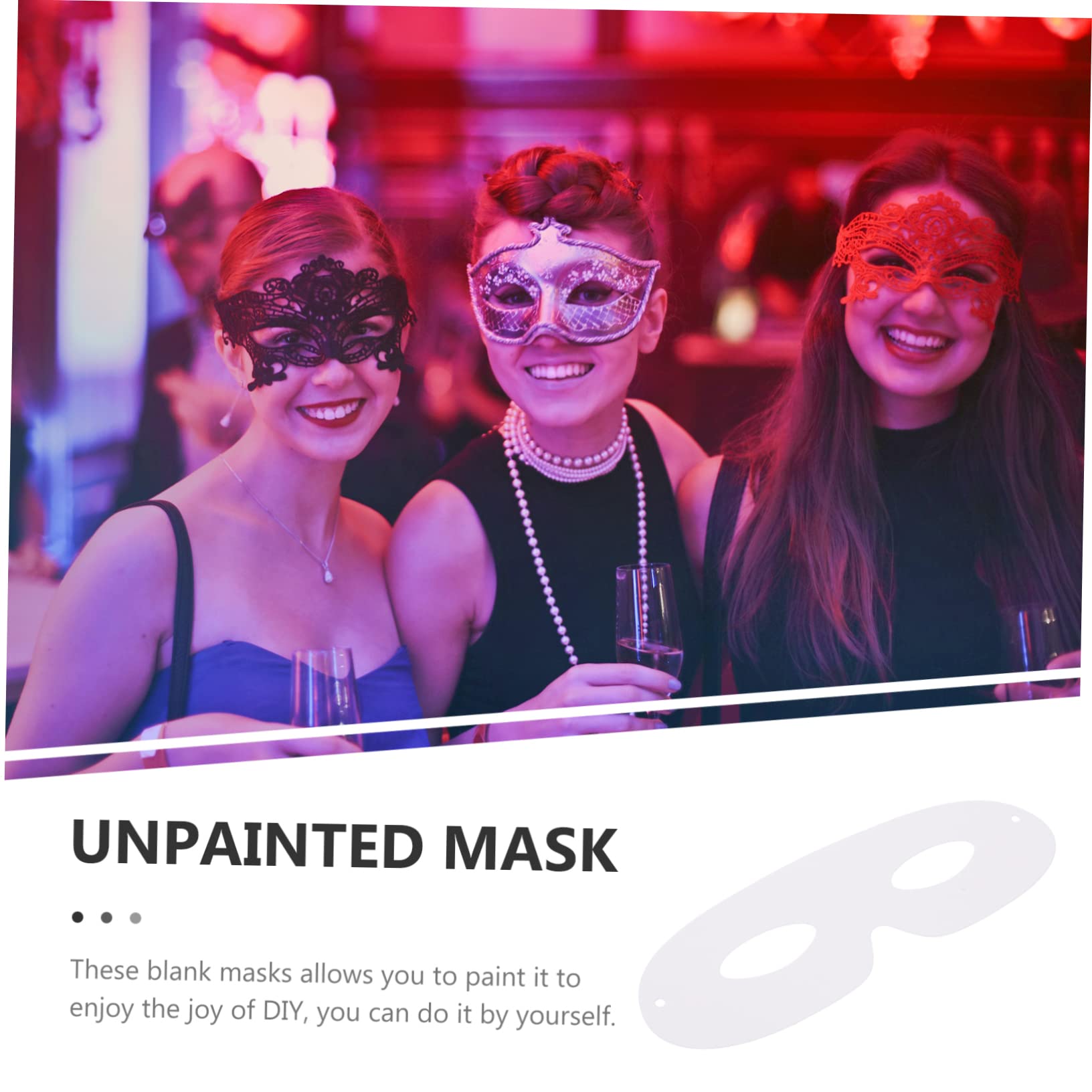 Didiseaon 1set Blank Masquerade Masks Unpainted Paper Masks for Boys and Girls Adults for Halloween Parties Art Projects and Creative Crafts