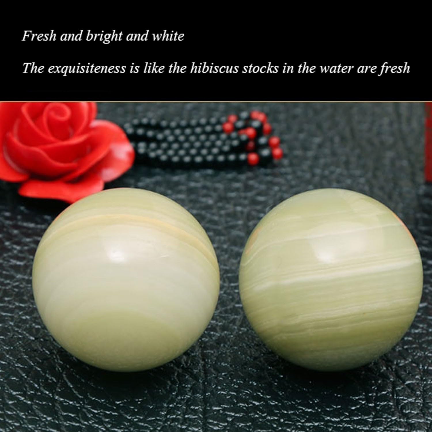 BBAUER palline massaggio pallina antistress palline cinesi Light Baoding Balls Health Crystal Stress Exercise Balls per alleviare lo stress, esercizio fisico e terapia della mano(Color:A,Size:50mm)