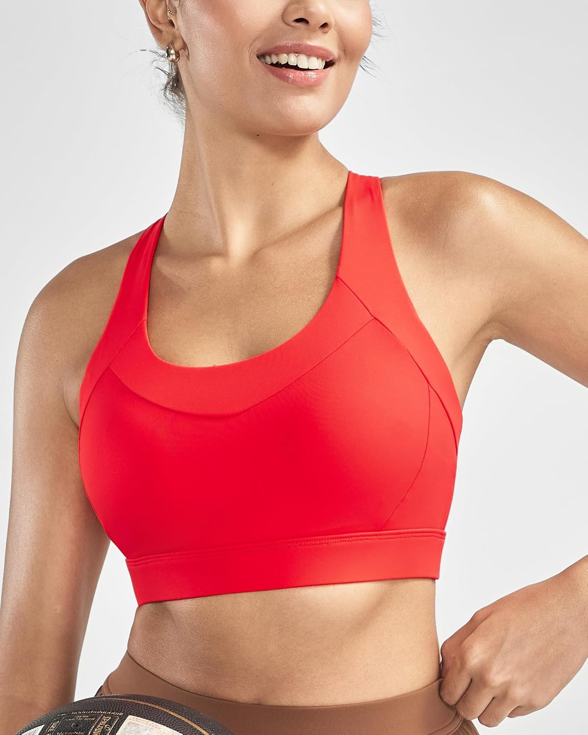 RUNNING GIRL Sports Bra for Women High Support, Molded Cup High Impact Sports Bras with Sewn in Pads Strappy Running Bra - Image 2