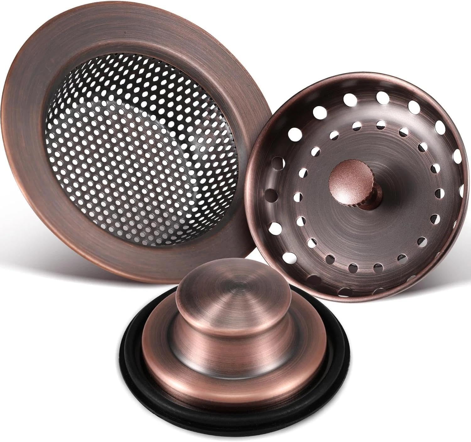 for 3 Universal Kitchen Sink Stopper Strainer Garbage Disposal Plug Anti-Clogging