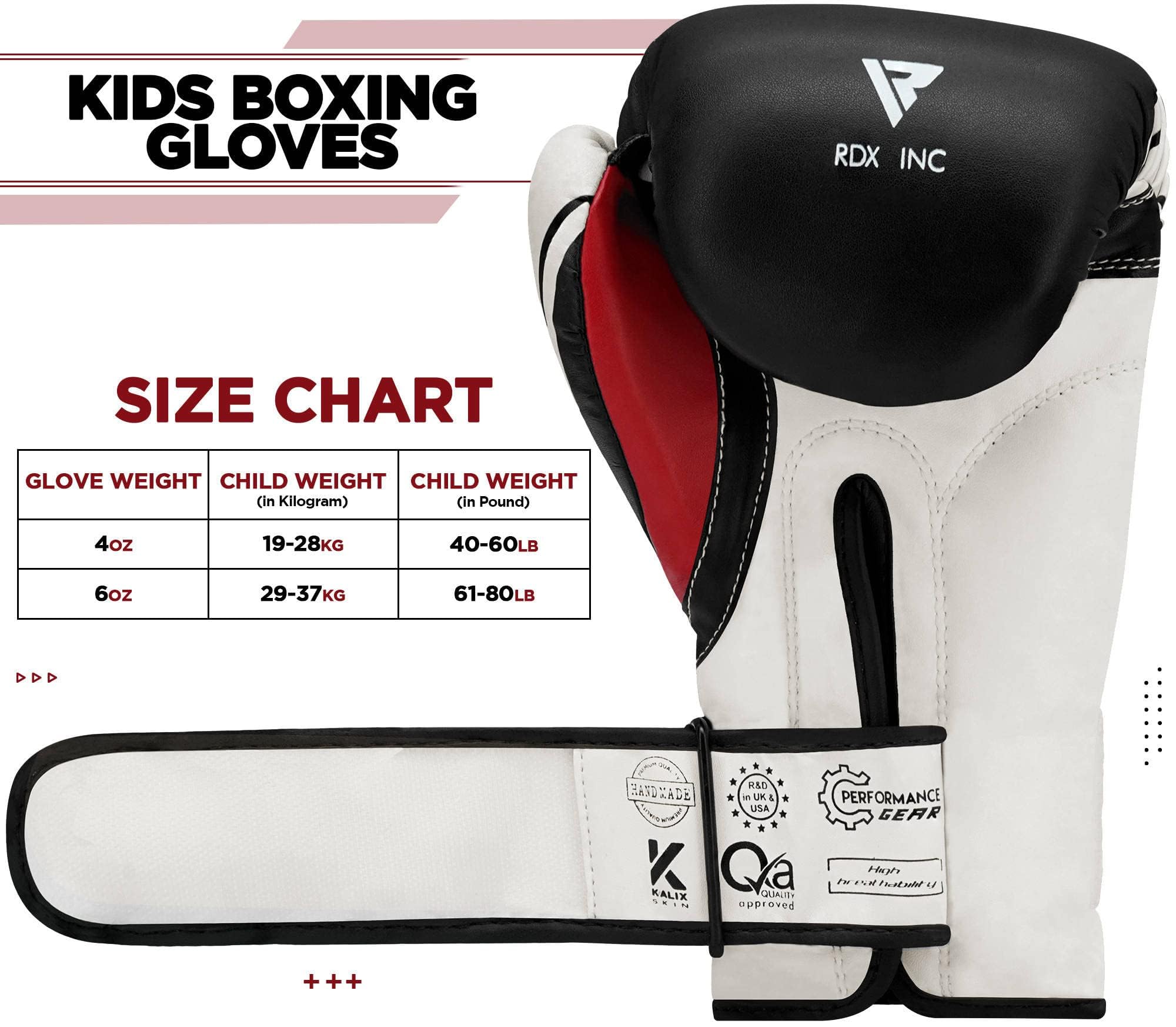 RDX Kinder-Boxsack, 61 cm, MMA, schwer, inkl. Boxhandschuhe, gefüllt, Kickboxing, Muay Thai