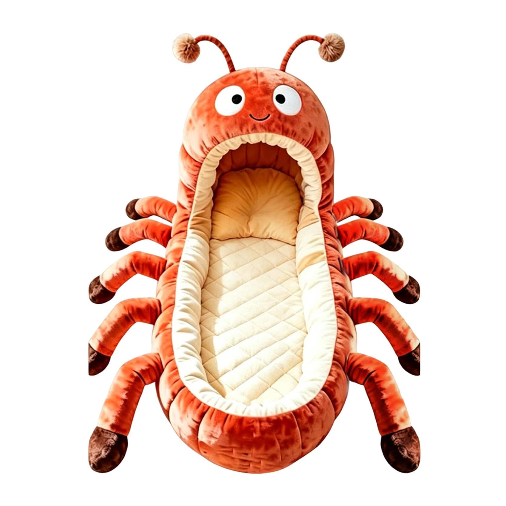 Hugging Caterpillar Sleeping Bags, Plush Cocoon Sleeping Bag, Pull Cord Sleeping Bag, Full Body Plush Lounger, Indoor Nap Pod, Cozy Reading Nest, Animal Sleeping Bags for Adults — view 7