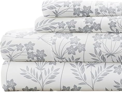 Linen Market 3 Piece Twin Bedding Sheet Set Light Blue Floral - Sleep Better Than Ever with These Ultra-Soft & Cooling Bed Sheets for Your Twin Size Bed - Deep Pocket Fits 16" Mattress