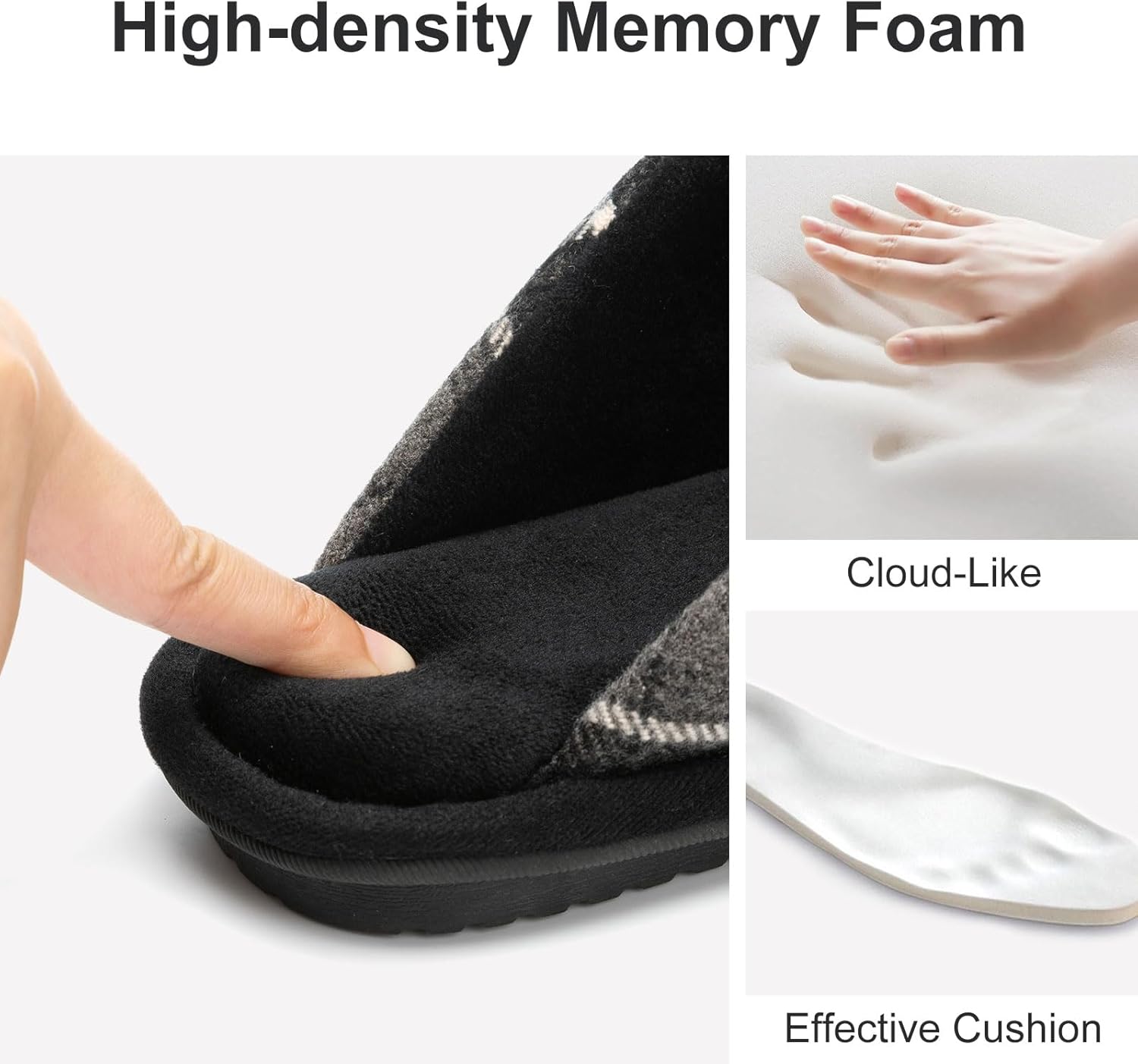 Men's Slippers Cozy House Slippers, Warm Soft Indoor Outdoor Cotton Slipper for Men with Memory Foam Gifts for Men Him Dad - Image 5