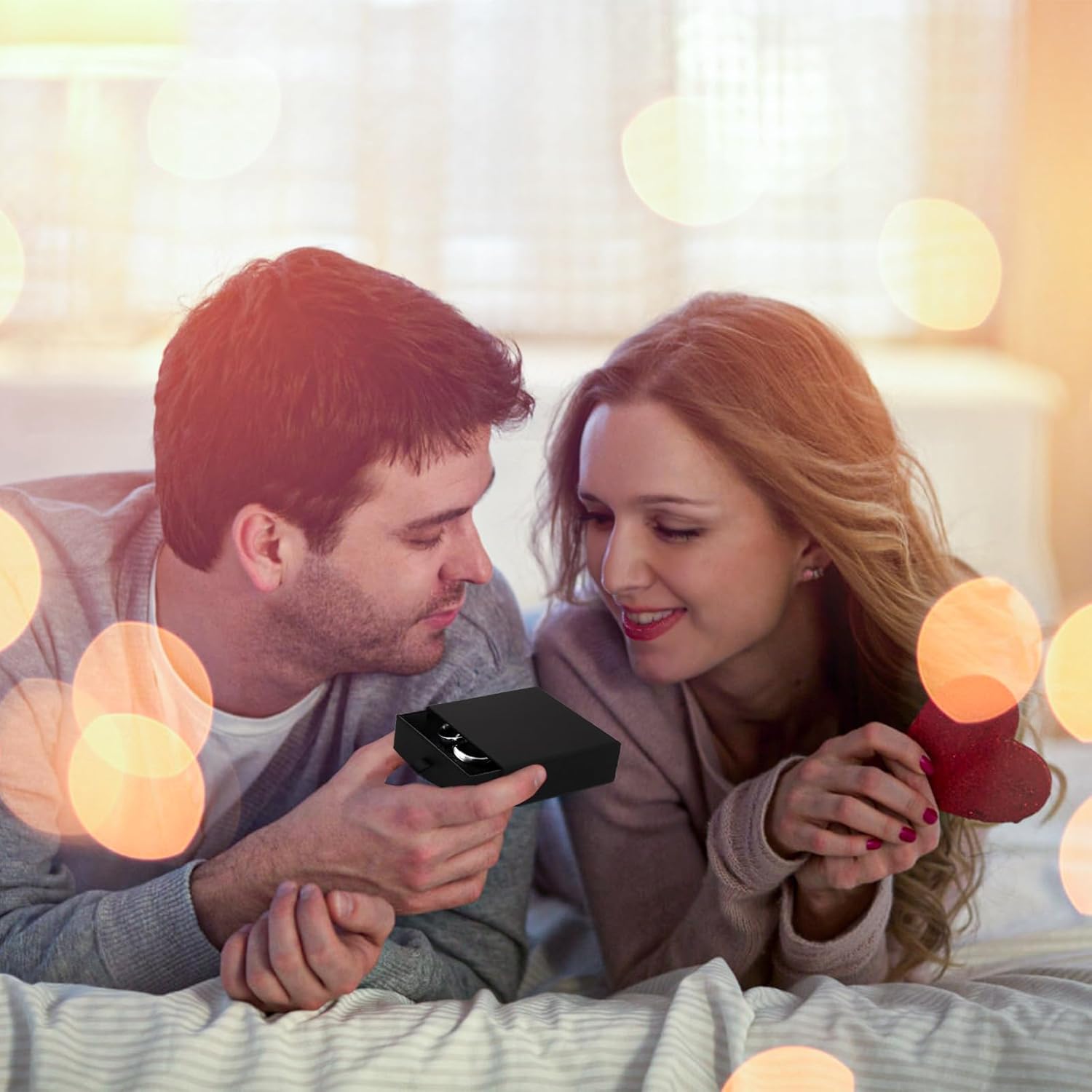 24 Pack Jewelry Gift Boxes, 3.5x3.5x1.2 Inch Cardboard Jewelry Packaging Box with Lid, Small Storage Display Case Bulk for Necklaces, Bracelets, Earrings, Valentine's Day Jewelry Gift - Image 5