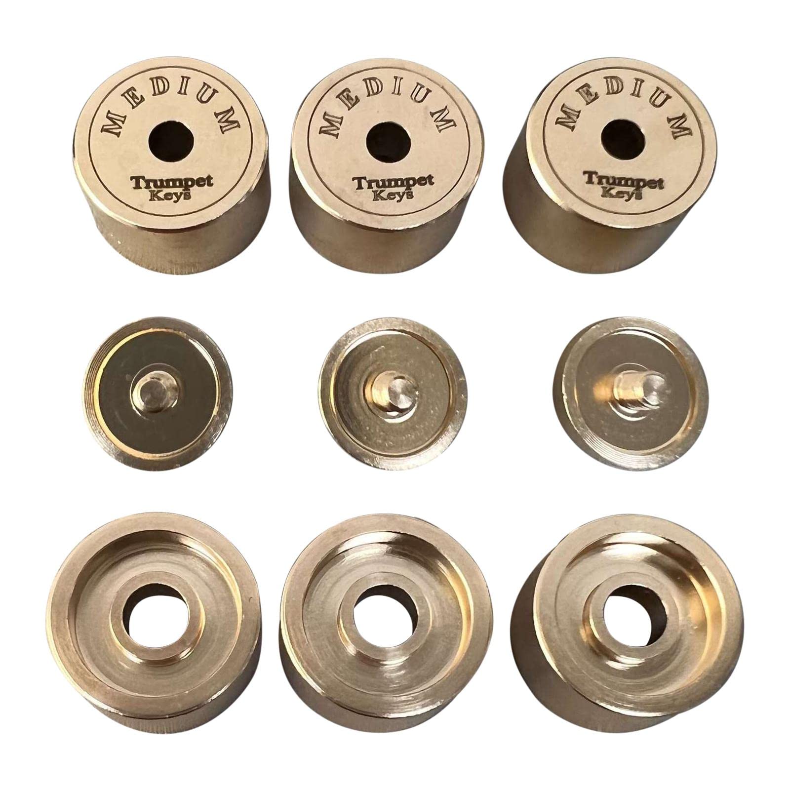 Amazon | Vsenkes 9個セット トランペット バルブキャップ 楽器 バルブ
