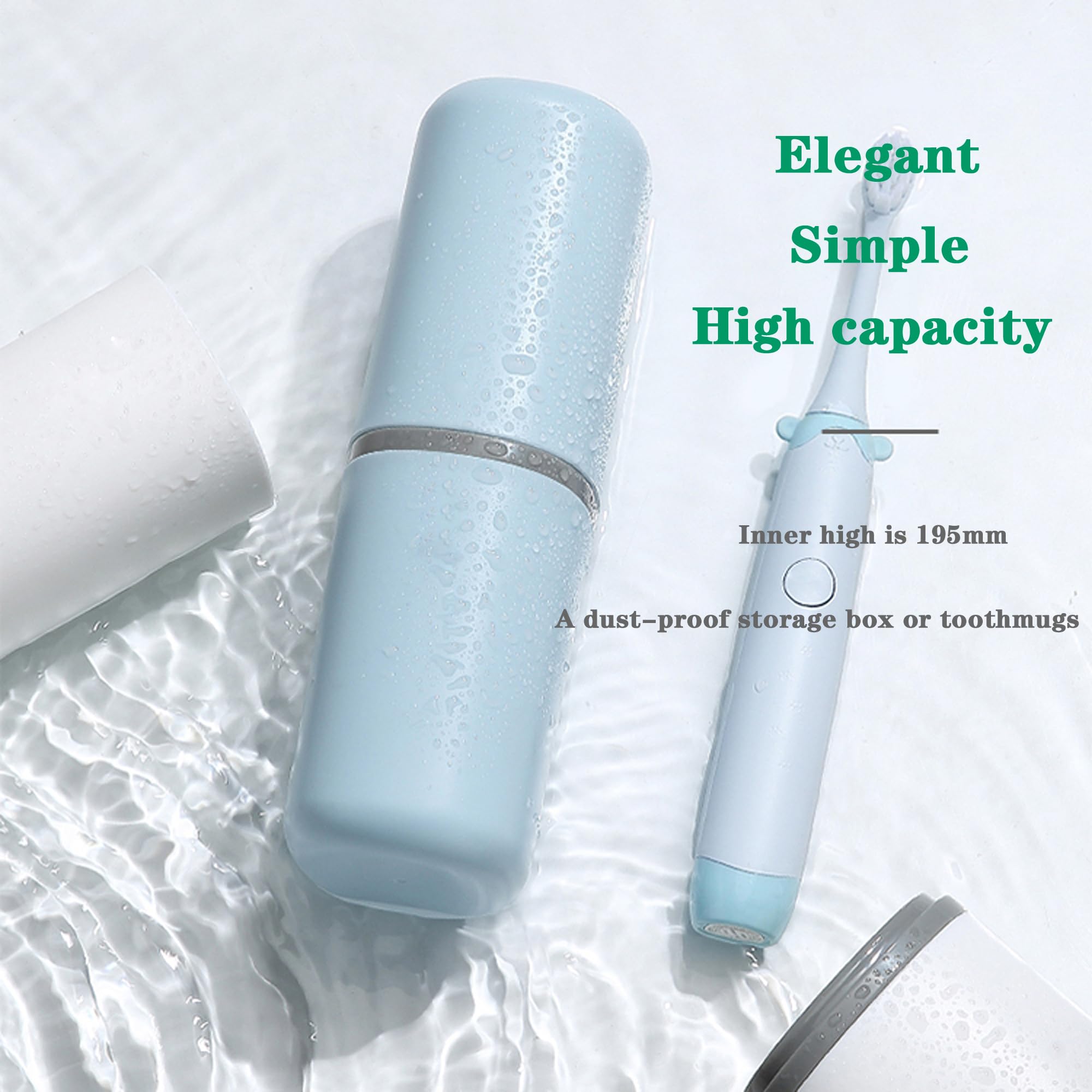 2 Fundas de Viaje para cepillos de Dientes, Funda portátil multifunción para Cepillo de Dientes eléctrico, Adecuado para Negocios, Camping, Viajes o Uso Diario