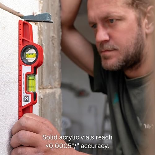 Miniatura 9 de Kapro - Juego de niveles de mampostería 985T y 724 - Niveles de 78" y 32" - No magnético - Cuenta con viales acrílicos calibrados a mano, sitio de