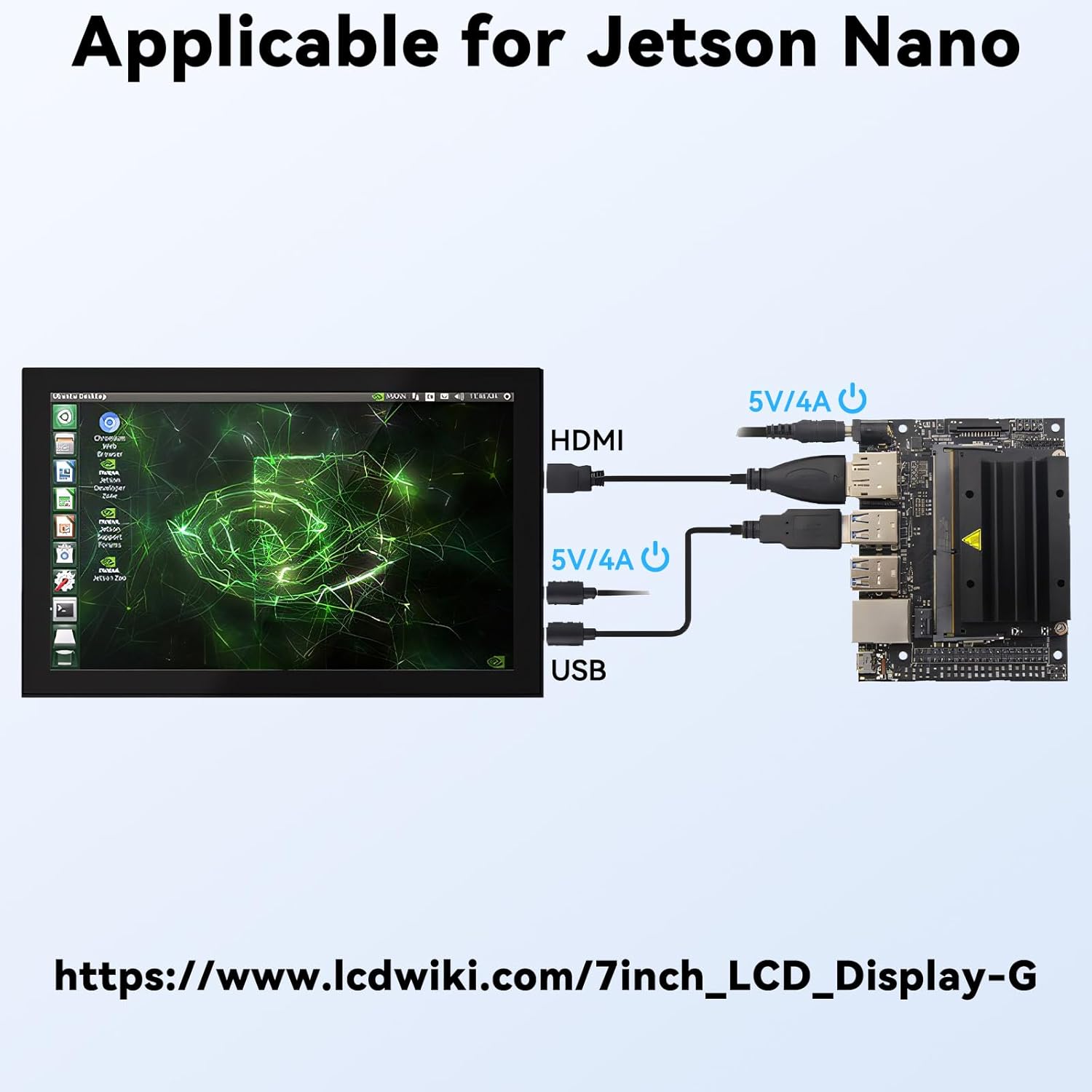 7 Inch Mini Monitor Small Monitor with Capacitive Touch Screen 1024 * 600 High Pixel Display Full View HDMI- IPS Monitors Portable for Raspberry Piscreen 、for BB Black、for Banana Pi etc