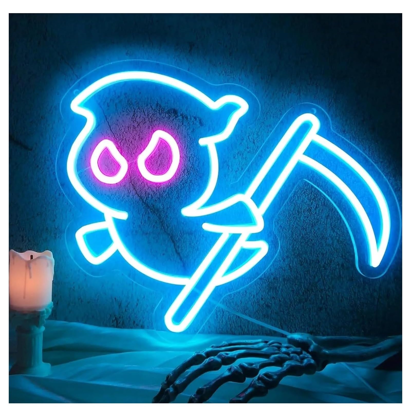 Zynther Neon lamp Soothing Atmosphere Ghost Neon Sign Lamp for Wall Decor Shaped Light