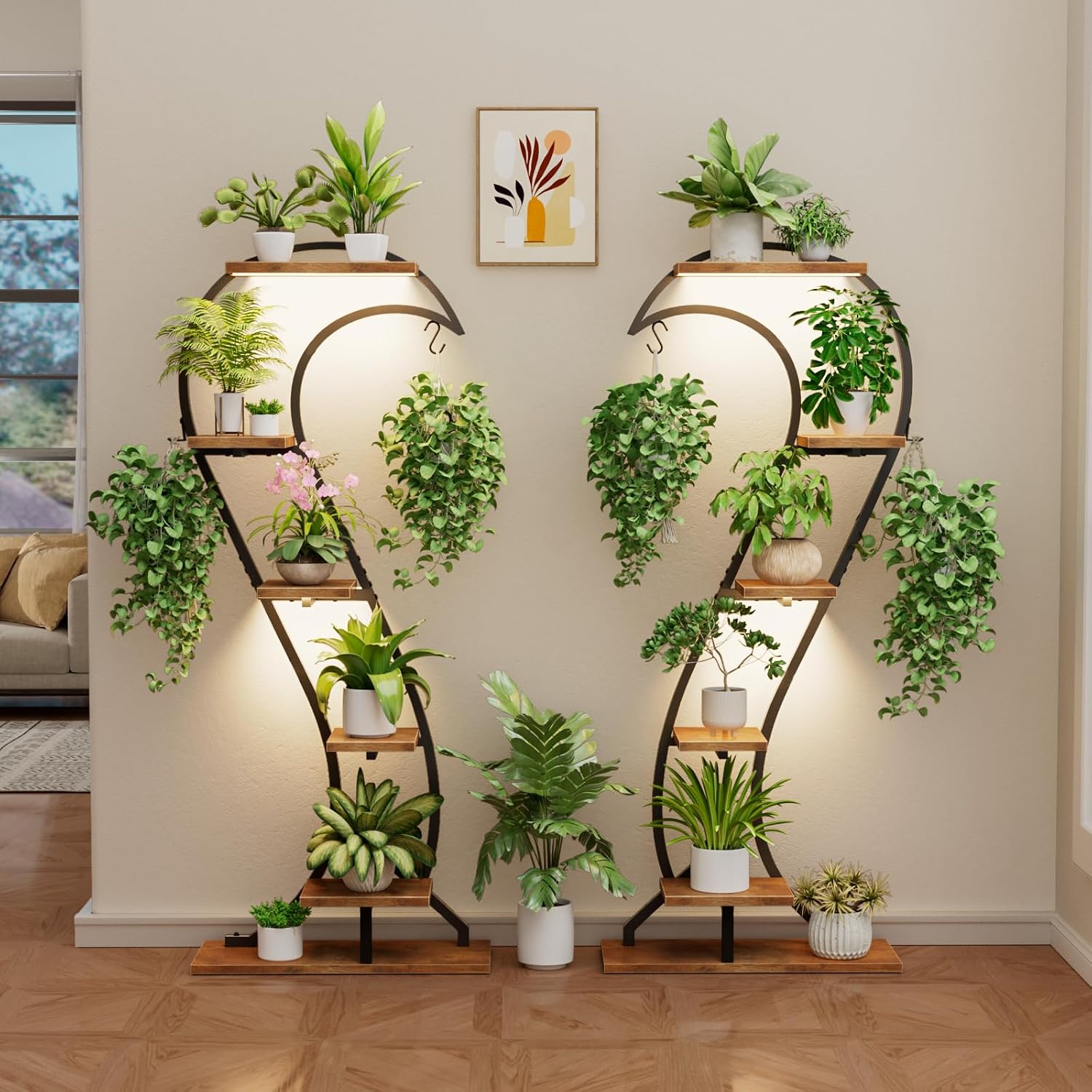 Amazon.com : WIWIDRM Plant Stand Indoor with Grow Light,12 Tiered Metal