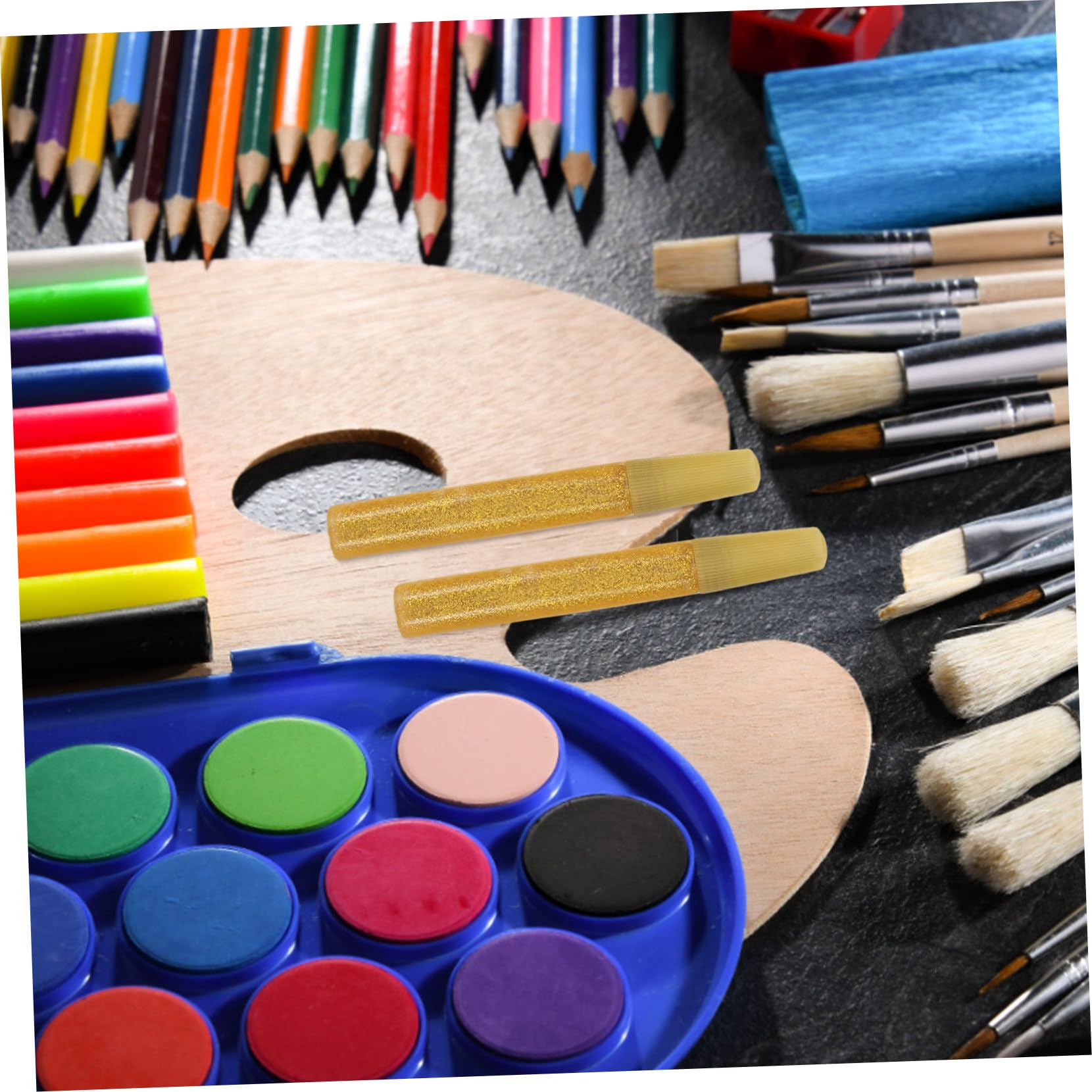 Glitzer Klebestifte Gold 50 Stück 10 Ml Für Kinder Basteln Malen Selbstgemacht Kunstprojekte Präzise Anwendung