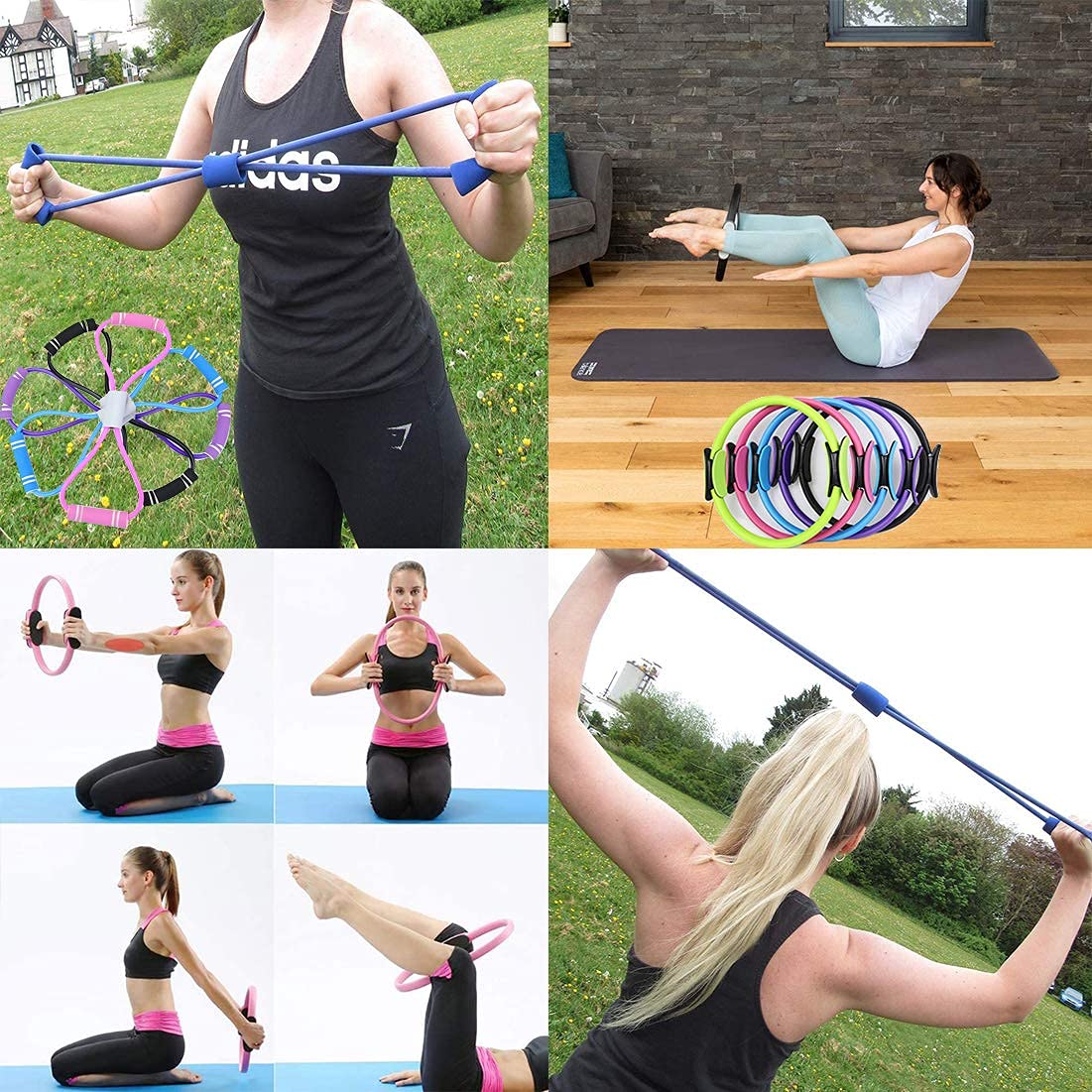 Anneau De Yoga Forreen 3 Pièces - Cercle Pilates Pour Étirement Et Massage - Cuisses, Abdos