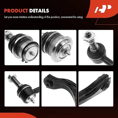 Miniatura 7 de A-Premium Juego de 8 piezas de suspensión delantera, brazo de control superior, articulación de bola inferior superior, compatible con Chevrolet