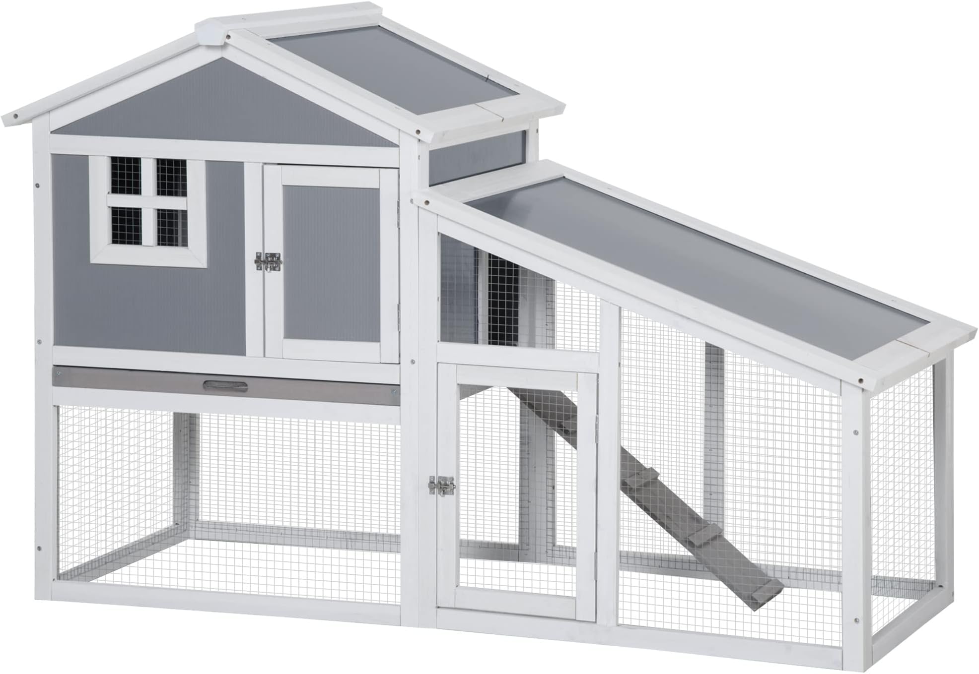 Feel Good Rabbit Hutch and Run Wooden Bunny House with integrated run ...