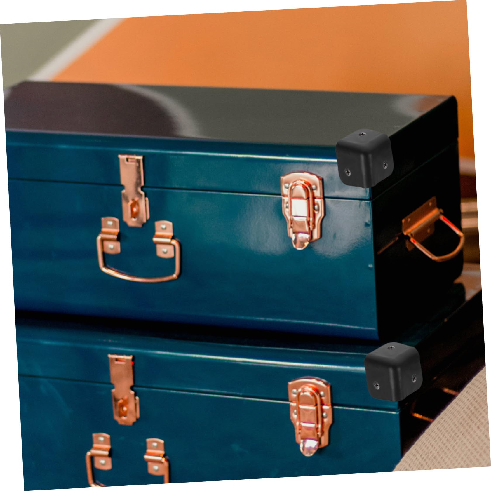 Protectores de Esquinas de Hierro Negro 16, para Cajas de Madera