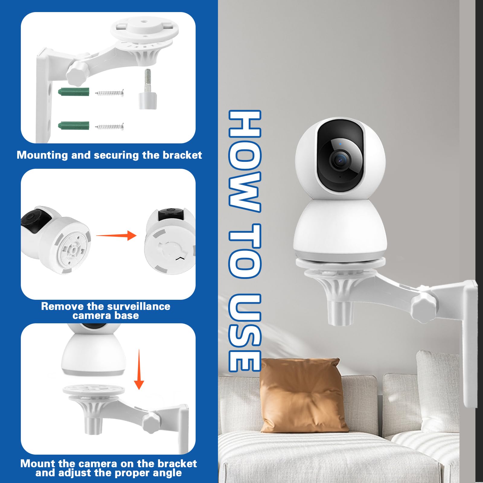 ECSiNG Set di 2 basi per montaggio a parete per fotocamera | FindTheDeal