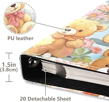 Amazon.com: UMIRIKO Cute Teddy Bears Photo Album Self Adhesive