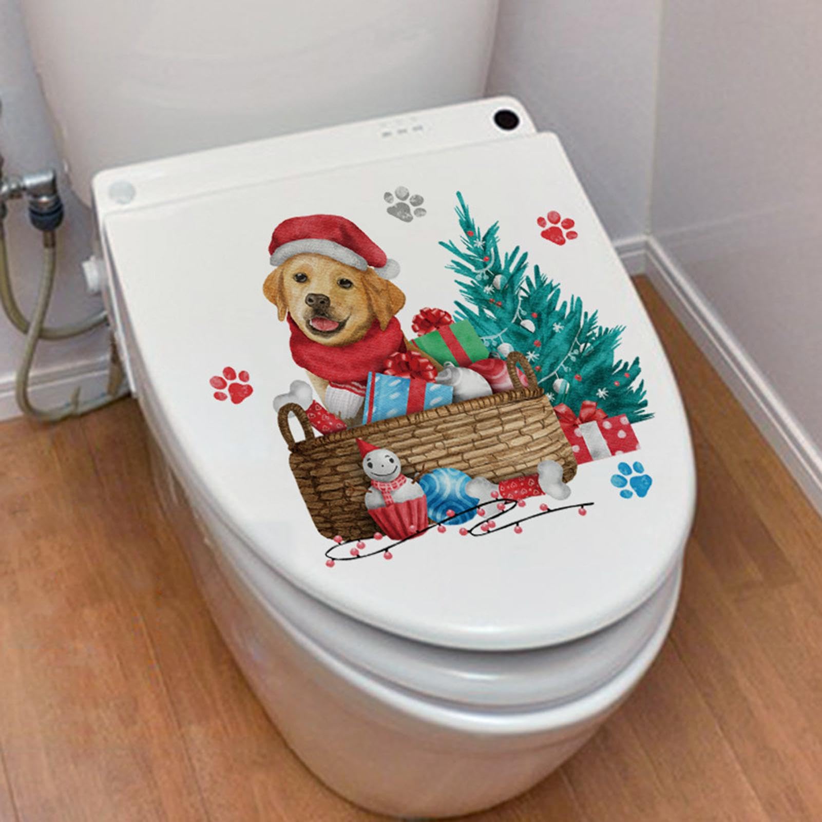 Hunde- -WC-Deckelaufkleber, Aufkleber, abnehmbarer Hundesitz