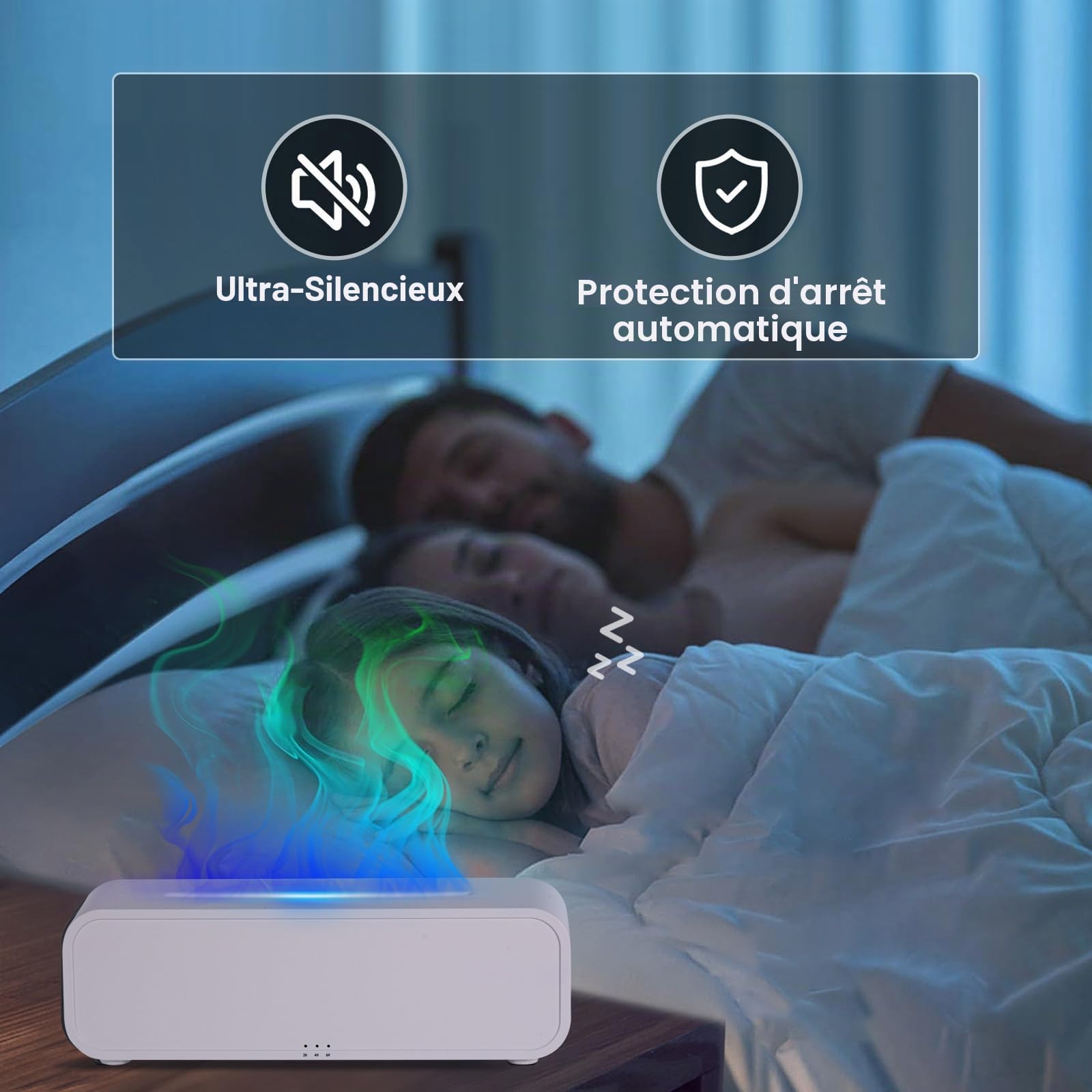 IEEILULU Diffuseur Huiles Essentielles Flamme, Diffuseur Parfum Maison avec Télécommande, 7 Types de Lampes LED avec Minuterie, Idéal pour la Maison Bureau Sport