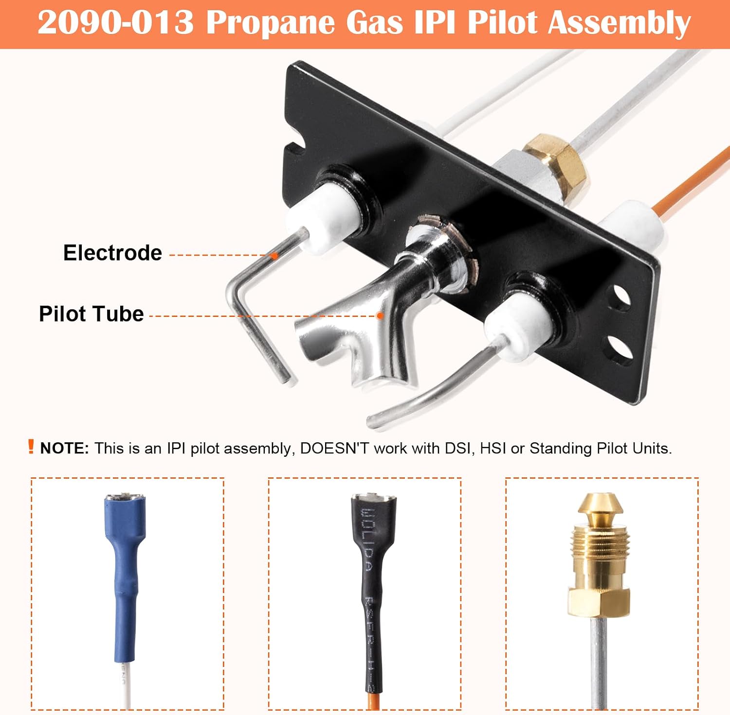 Hiorucet IPI Pilot Assembly 2090-013 Propane Gas (LP) for Quadra-Fire, Heatilator, Majestic, Outdoor Lifestyles and Heat N Glo Fireplaces Parts. Doesn't Work with DSI, HSI or Standing Pilot Units.