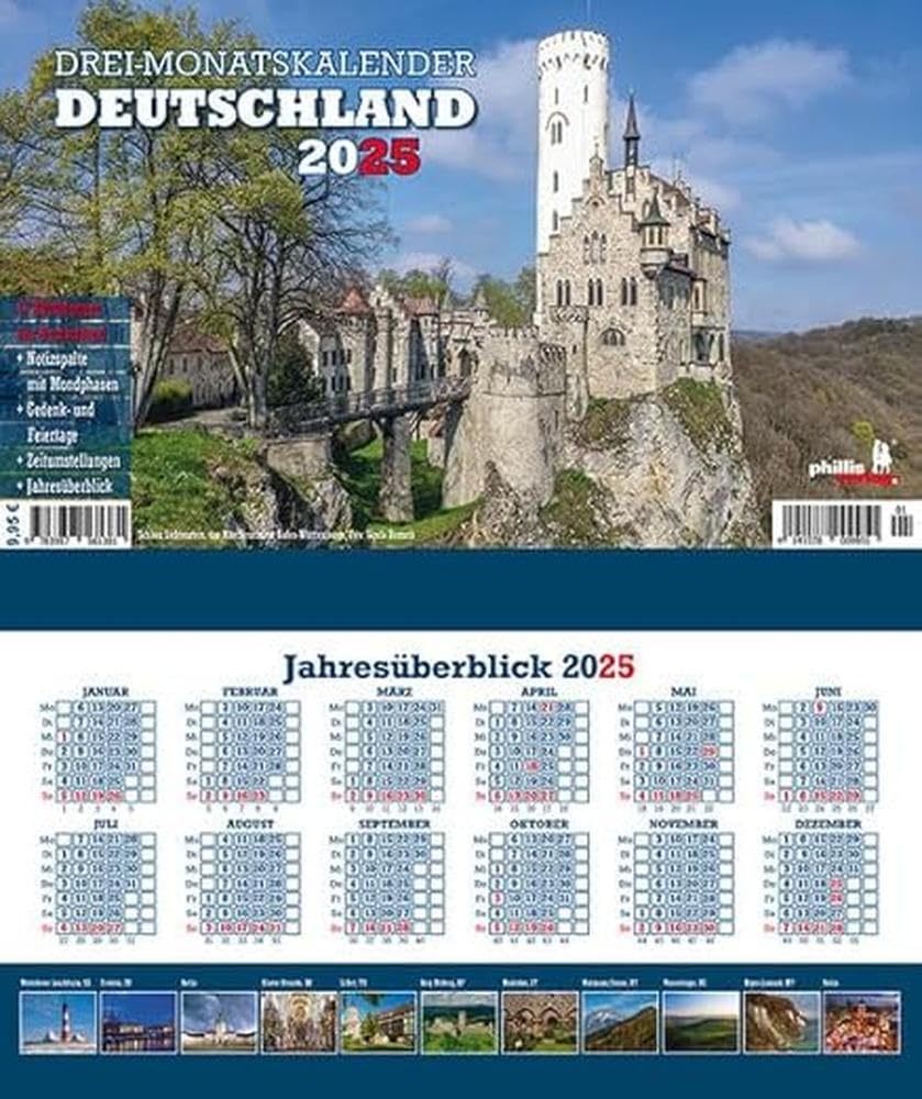 Drei-Monatskalender Deutschland 2025 : PhillisVerlag GmbH, Neubert