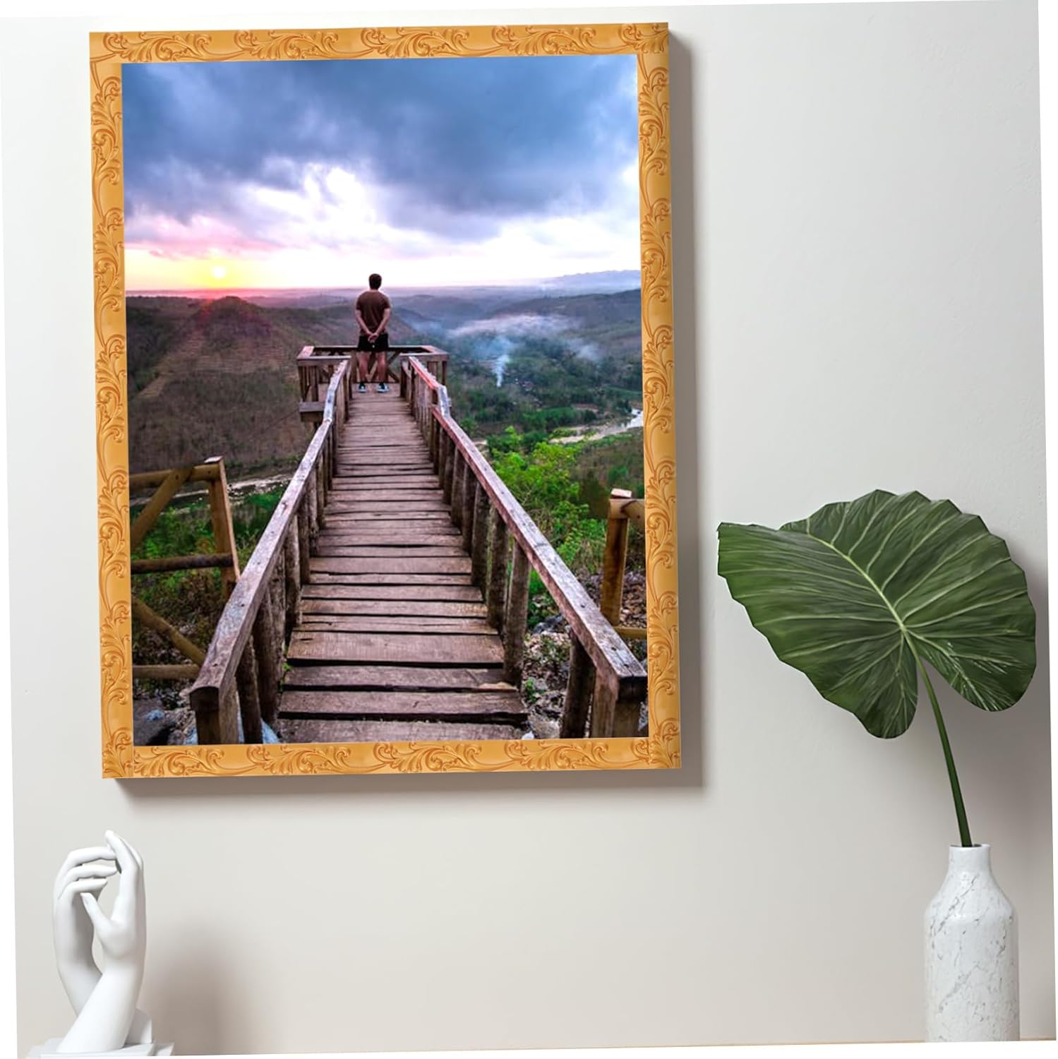 Gadpiparty Easy Install Peel and Stick Wall Trim Self-Adhesive Gold Versatile Molding Decor for Home