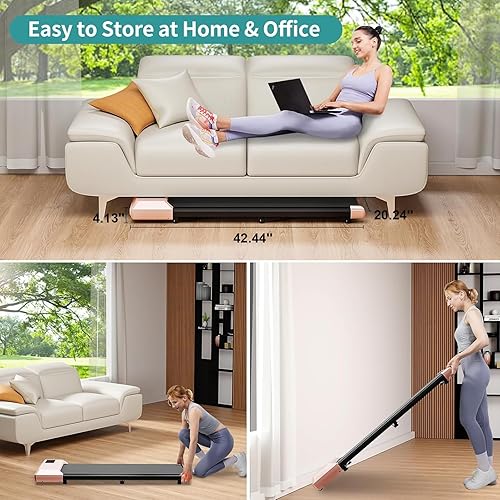 Miniatura 9 de DeerRun Almohadilla para caminar mejorada 2024, caminadora inteligente para debajo del escritorio para el hogar, cintas de correr sin montaje,