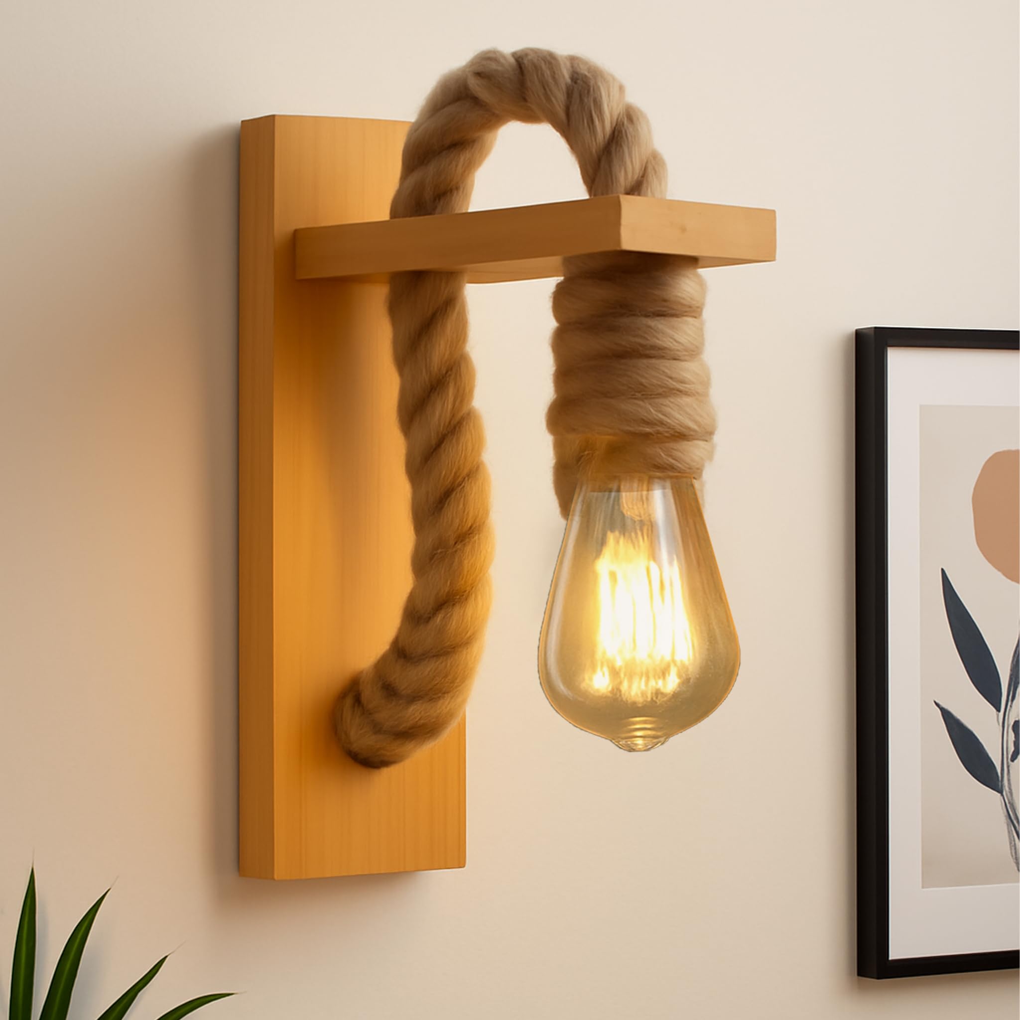 DarkVision Wall Light - Modern Wood Design -1