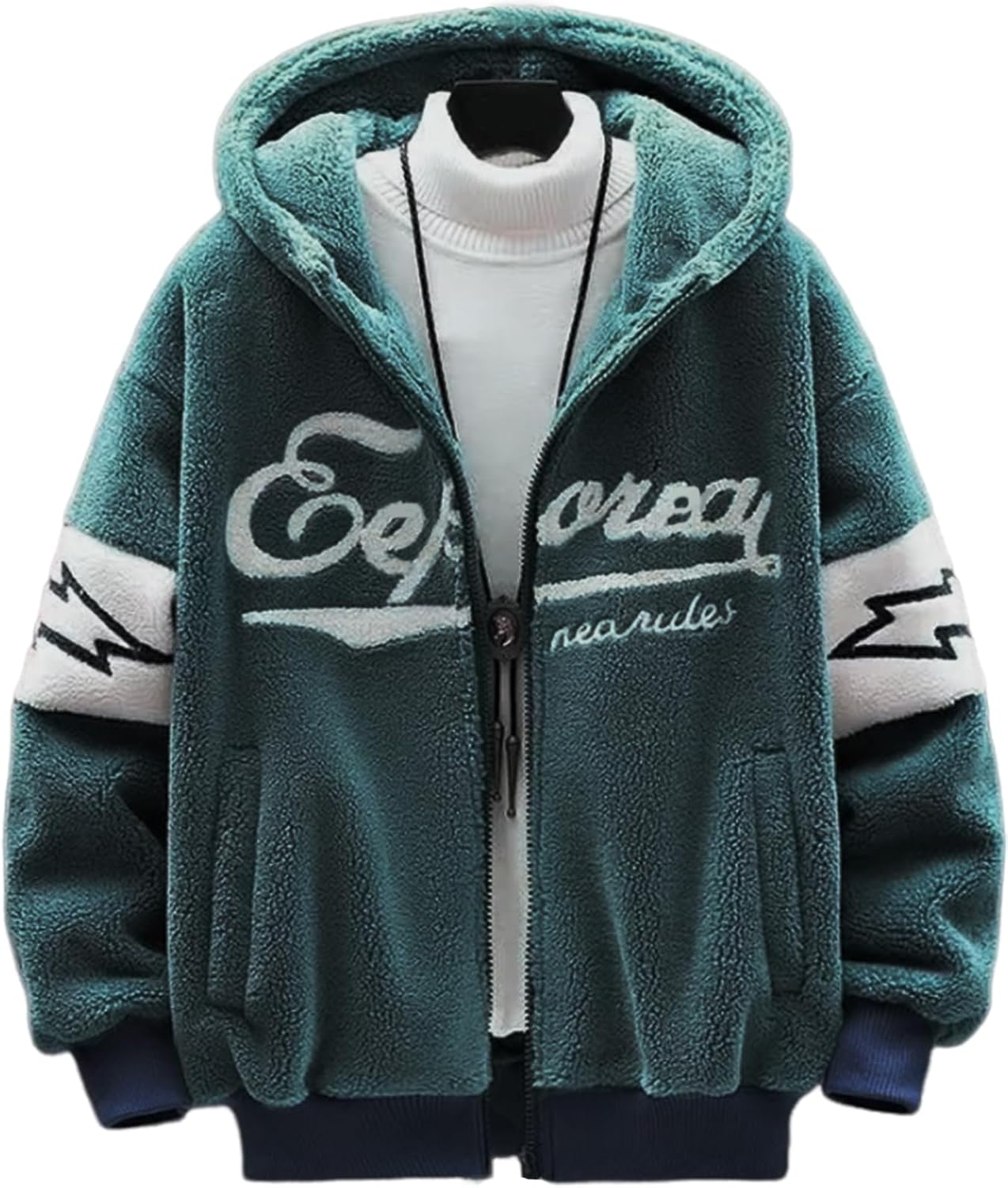 [unifiss] 【在庫限り】 ボア ロゴ ブルゾン ジャケット フード アウター ジップ 暖かい 長袖 秋冬 メンズ