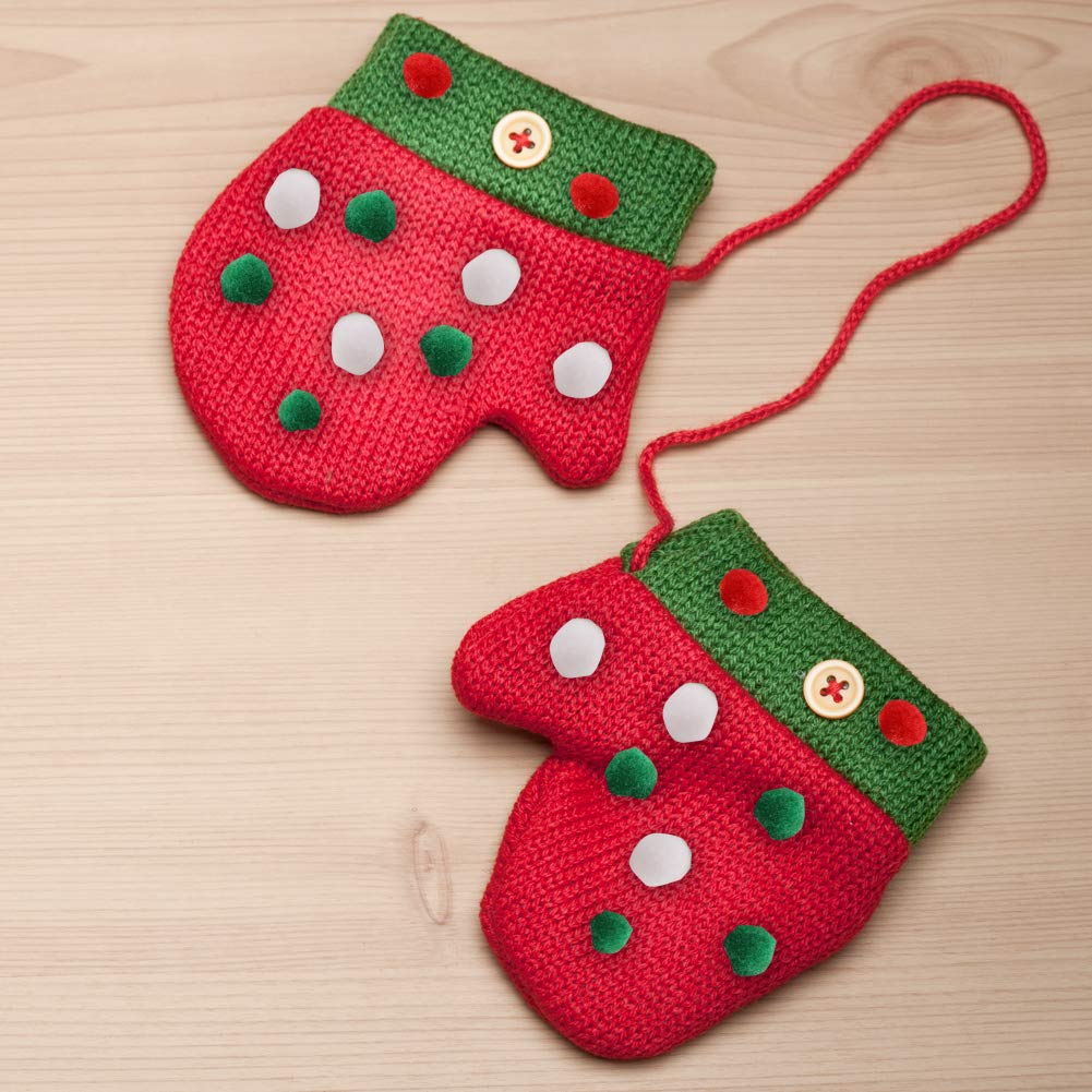 500 Pezzi Pon Pon Colorati, 10 mm, piccole palline di peluche, bianchi rossi verdi ornamenti appesi pom pom per DIY Lavoretti Creativi, Decorazioni Natalizie
