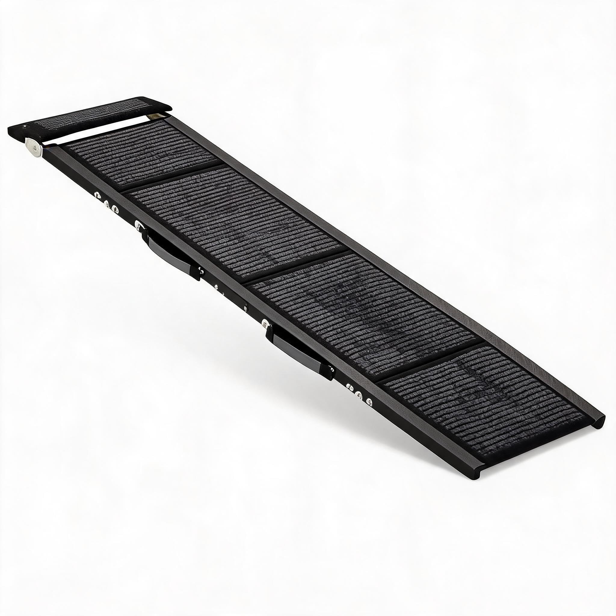 Garvee Rampa para Perros Plegable 180 x 43 cm, Aleación de Aluminio de 1,3 mm y Superficie Antideslizante de Tela No Tejida, Acceso para Coche SUV Camión Sofá y Cama, Portátil
