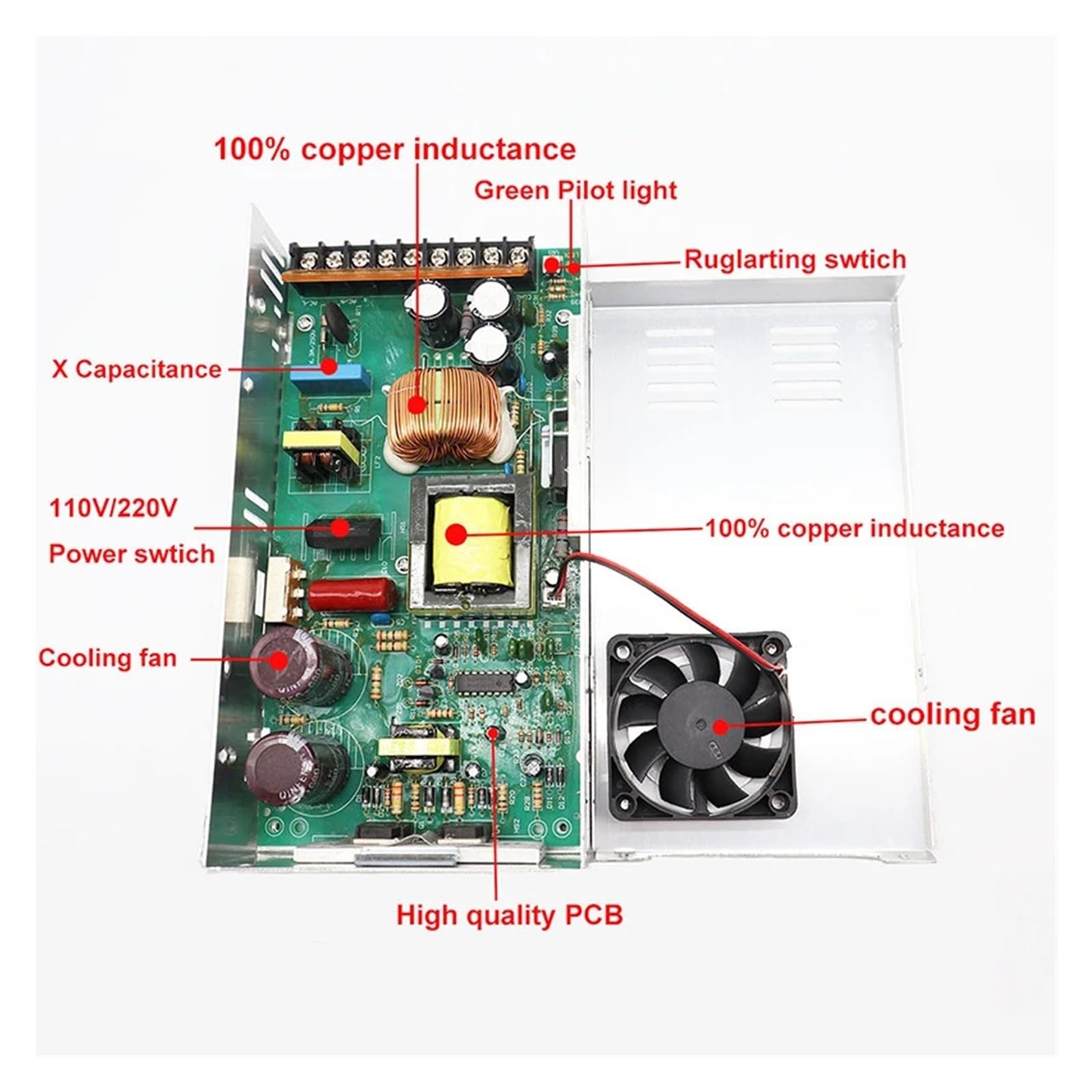Maszyna grawerująca CNC 500W z chłodzonym powietrzem wrzecionem bezszczotkowym, tuleją zaciskową ER11 ER16, silnikiem PCB 55 mm, 48 V, 12000 obr./min Mocne łożyska(Set 1,500W ER16)