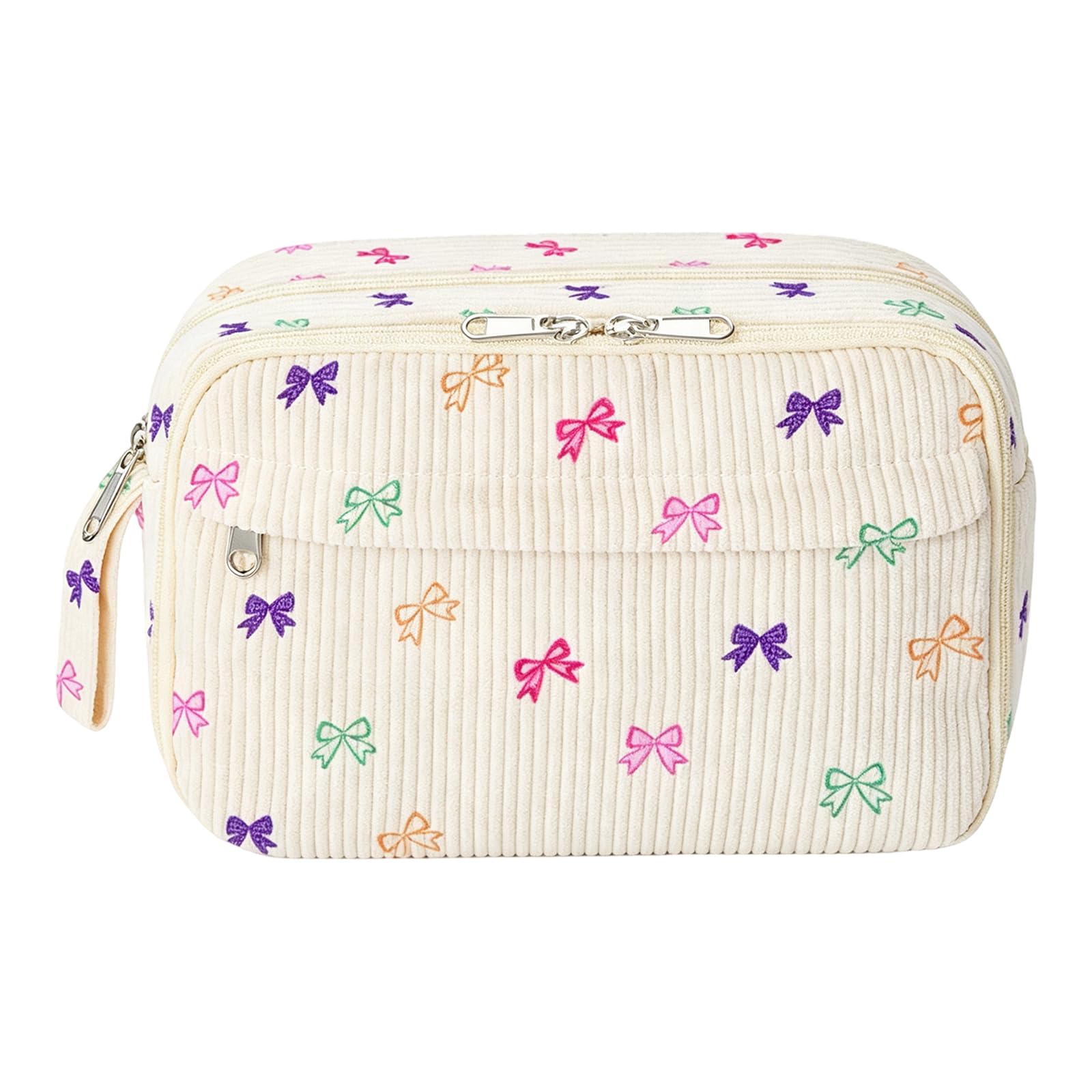 WSXQAZ Large Pencil Case with Compartments Bow Pen Bag Stationery Organizer