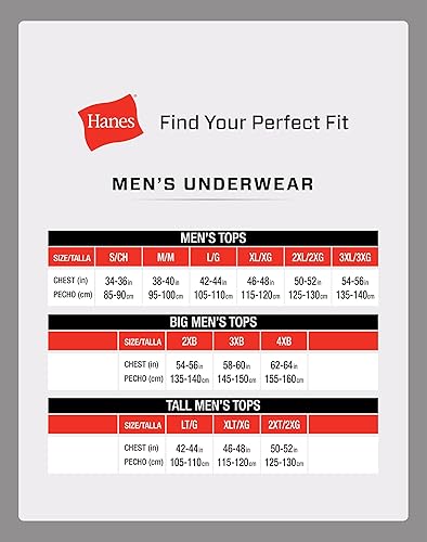 Miniatura 8 de Hanes Paquetes de camisetas interiores para hombre, camisetas interiores de algodón suave Stay-Tucked, las mejores camisetas interiores para