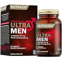 Nutraxin الطاقة الخضراء الترا الرجال L-أرجينين 60 أقراص المكملات الغذائية