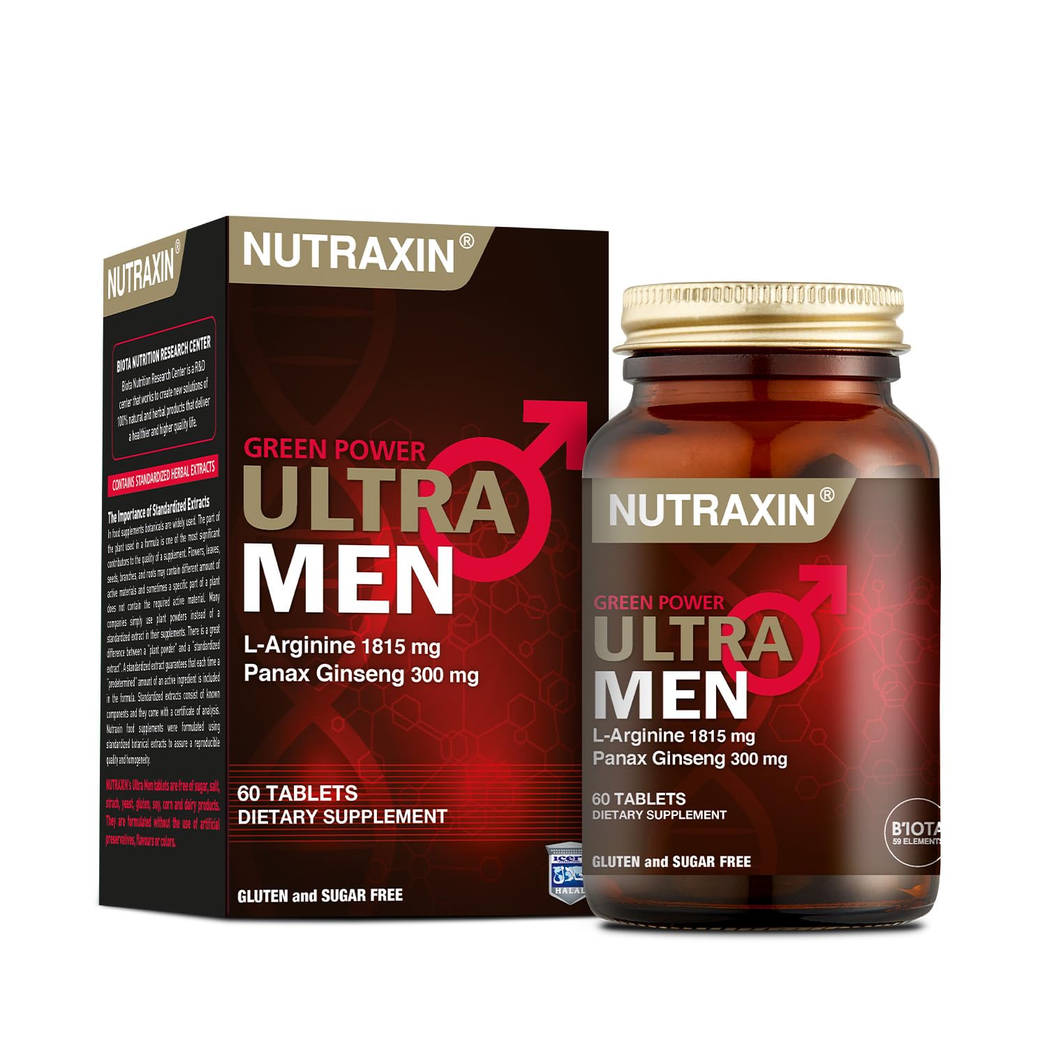 Nutraxin Green Power Ultra Men L-Arginine 60 Tablet Takviye Edici Gıda