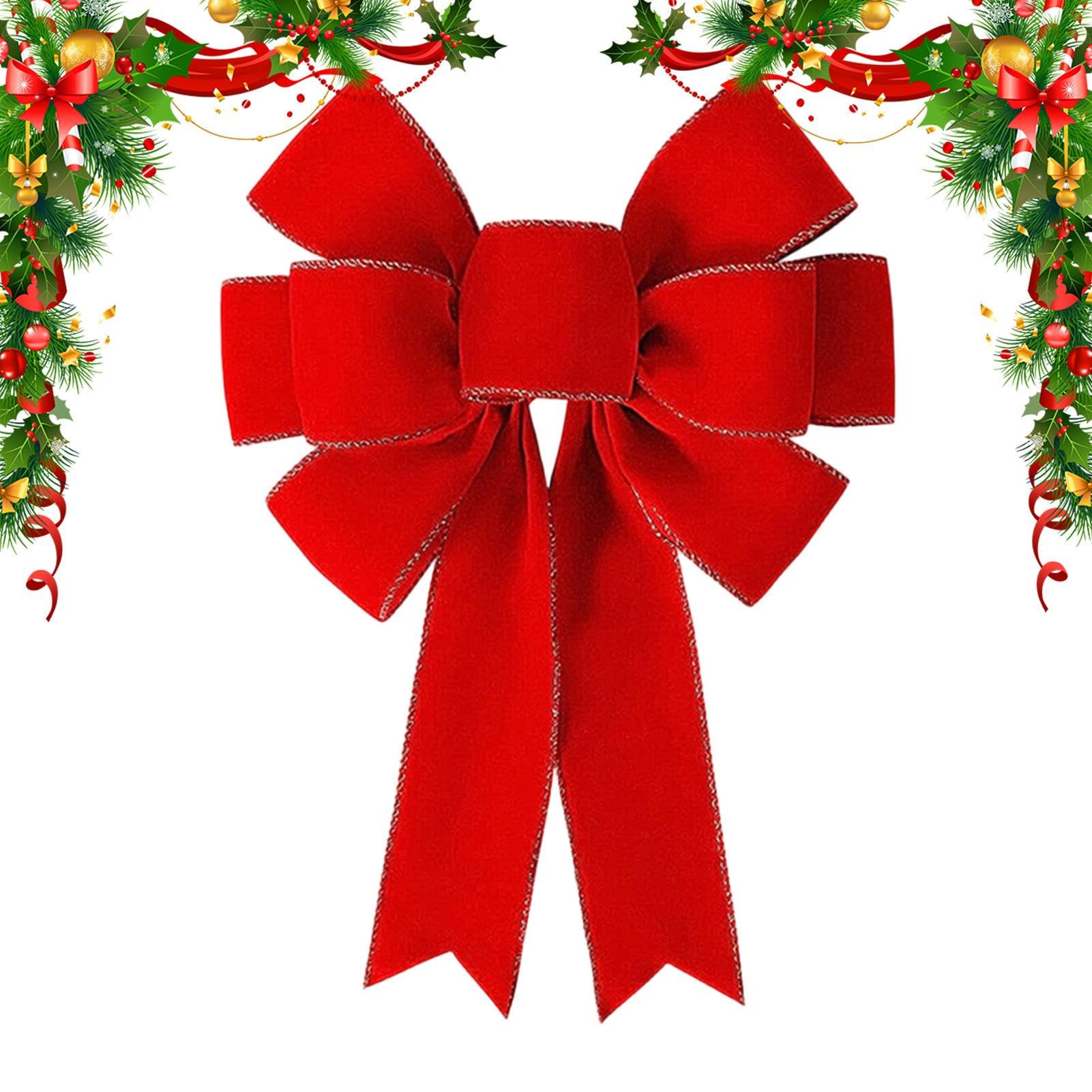 Fiocco Natalizio In Velluto Da 1,8 M, Grande E Rustico, Colore Champagne, Per Albero, Ghirlande E Decorazioni Esterno/Interno