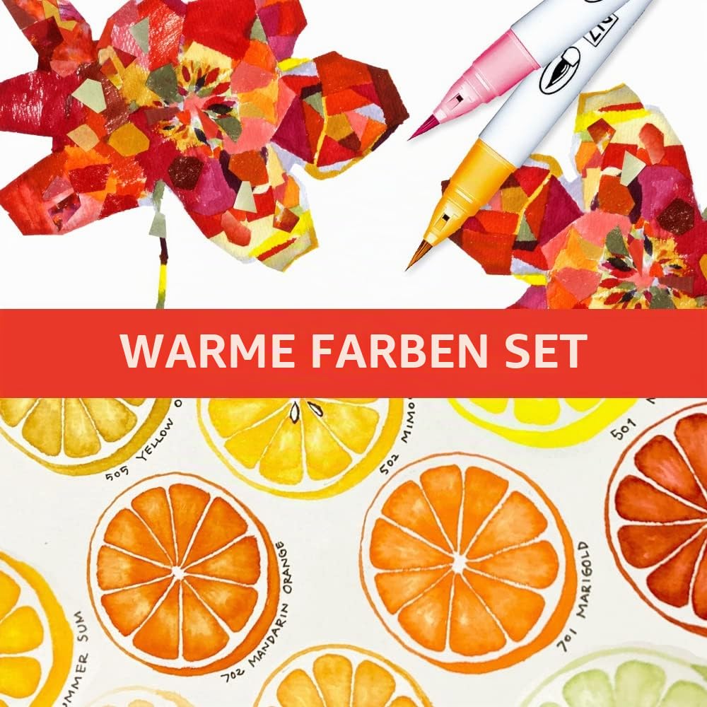 Kuretake ZIG Clean Color Real Brush, 30 Farben Set, flexible Pinselspitzen, Aquarellstifte für Malen, Zeichnen, Kalligraphie und Pinsel-Schriftzug, hergestellt in Japan