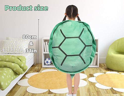 Miniatura 9 de Rruonshully Almohadas de concha de tortuga de 40 pulgadas, diseño de tortuga de peluche, cojín de disfraz de Navidad y Halloween para adultos