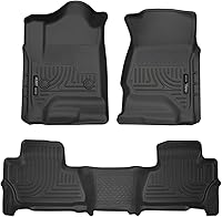 Husky Liners Weatherbeater Floor Liners for 2015-2020 Chevy Tahoe GMC Yukon Front & 2nd Row Black 3pc