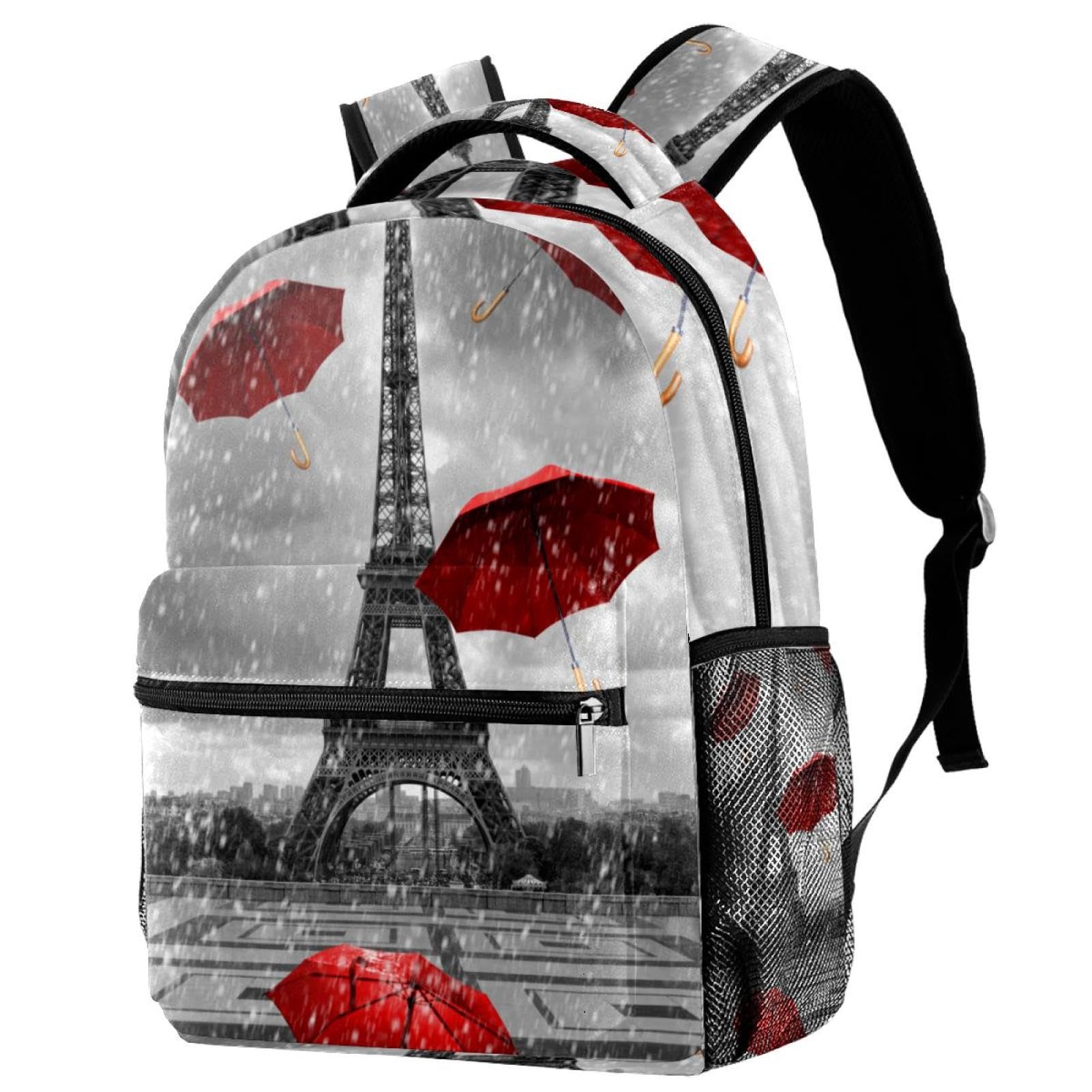 Sac à dos Tour Eiffel original multicolore avec motif graphique chic - 7