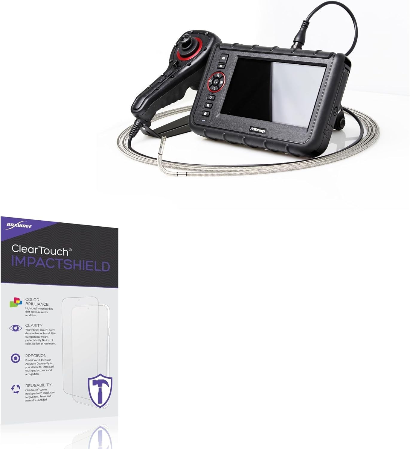 BoxWave Screen Protector Compatible With USA Borescopes USA1000J-6-2 - ClearTouch ImpactShield (2-Pack), Impenetrable Screen Protector Flexible Film