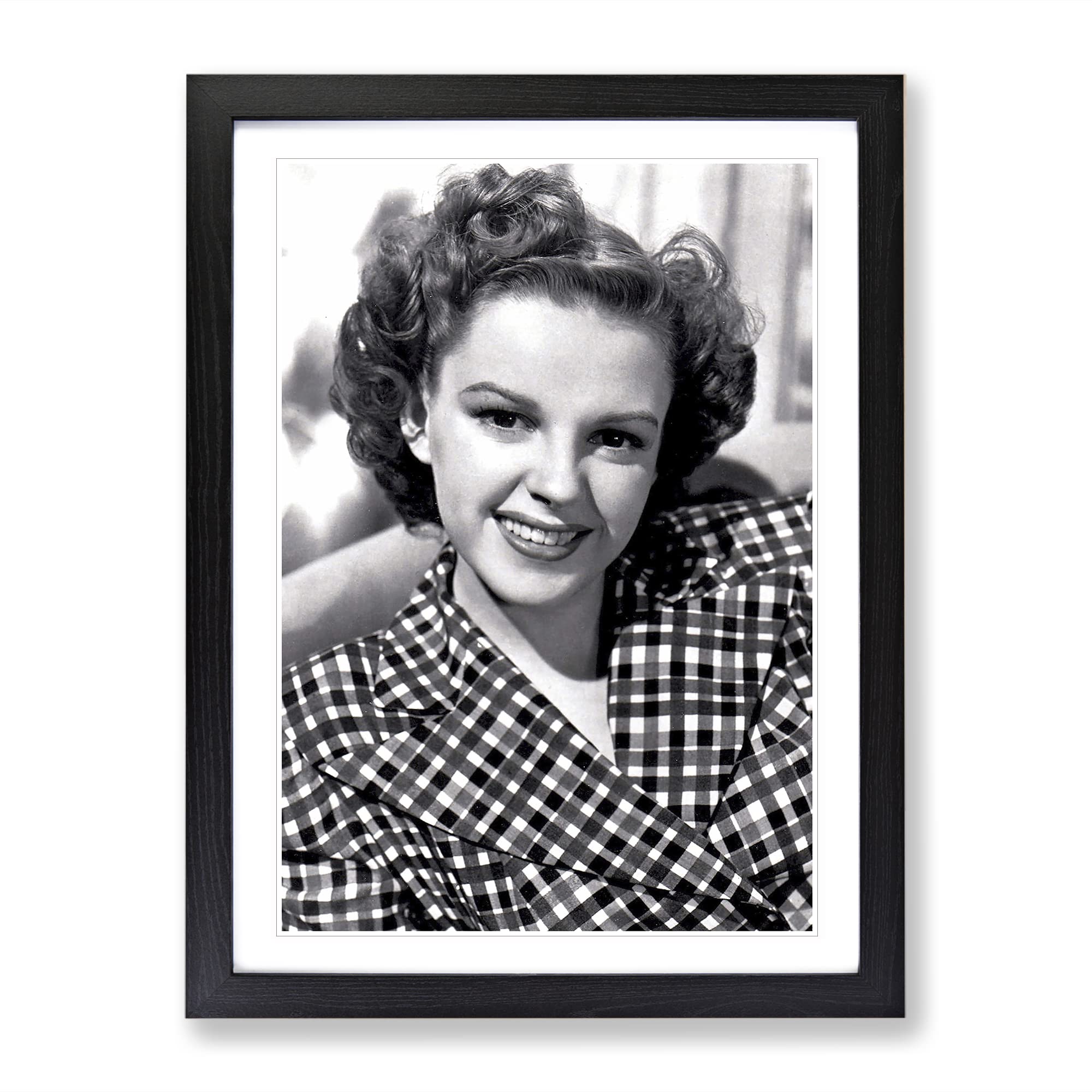 Judy Garland No.4 Modern Framed Wall Art Print, Ready to Hang Picture for Living Room Bedroom Home Office Décor, Black A3 (34 x 46 cm)
