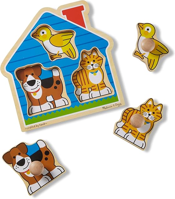 Melissa & Doug Pets Jumbo Knob Wooden Puzzle