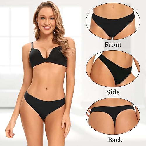 Miniatura 2 de Tangas sin costuras para mujer, bragas invisibles, ropa interior cómoda y transpirable sin costuras