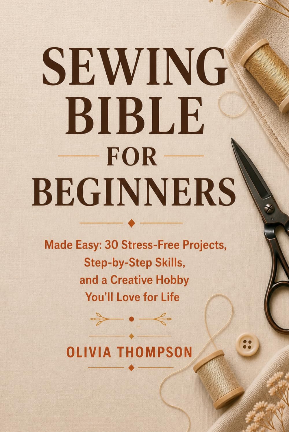 Sewing Bible for Beginners: Sewing for Beginners Made Easy: 30 Stress-Free Projects, Step-by-Step Skills, and a Creative Hobby You’ll Love for Life