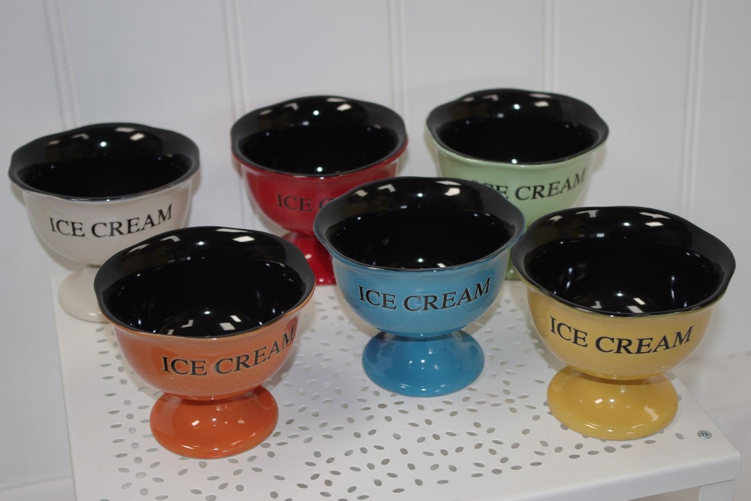 Ice cream serving bowls dish set of 6 Home & Kitchen